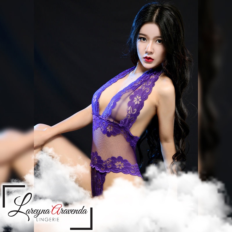 Lareyna Aravenda Lingerie Renda Jaring Transparant Cantik Model Lace Brukat Eropa LG043