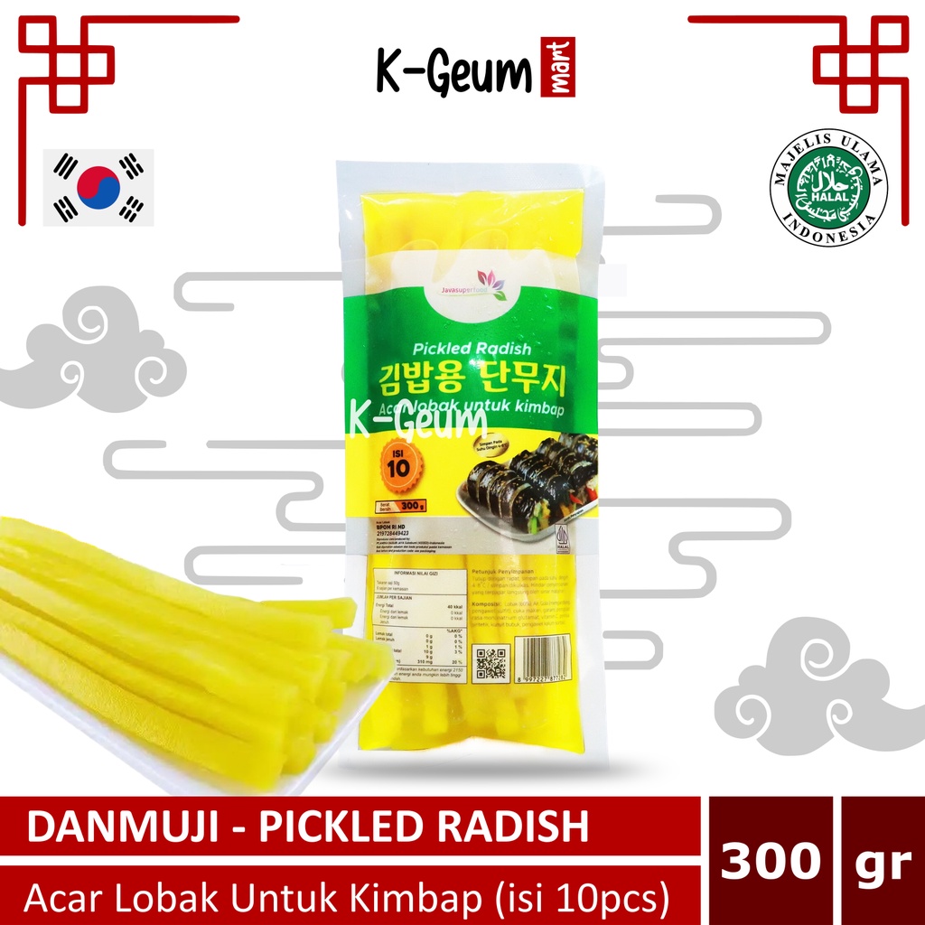 

Danmuji Panjang Kimbab Acar Lobak Kuning Korea Halal Untuk Kimbab