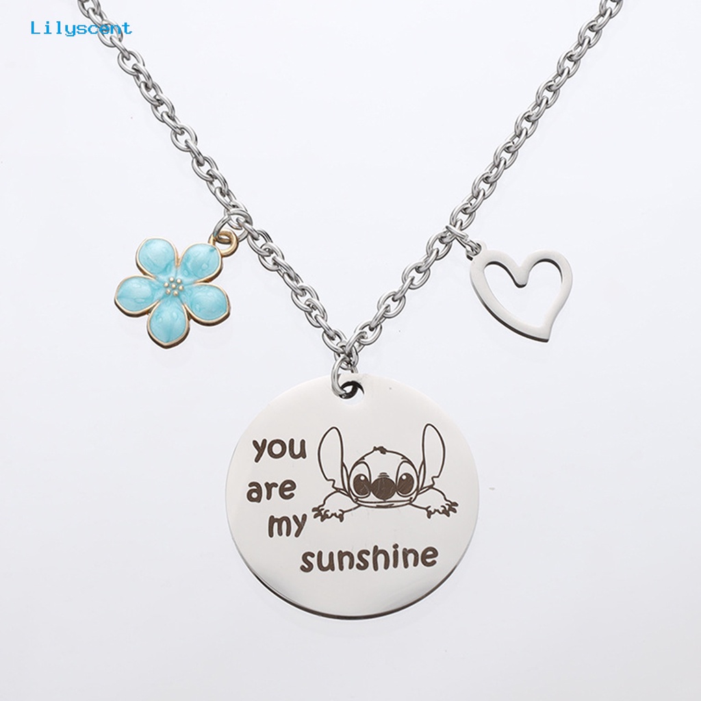 [LS] Kalung Couple Bunga Hati Anti Karat You Are My Sunshine Pria Wanita Liontin Kalung Perlengkapan Hari Valentine