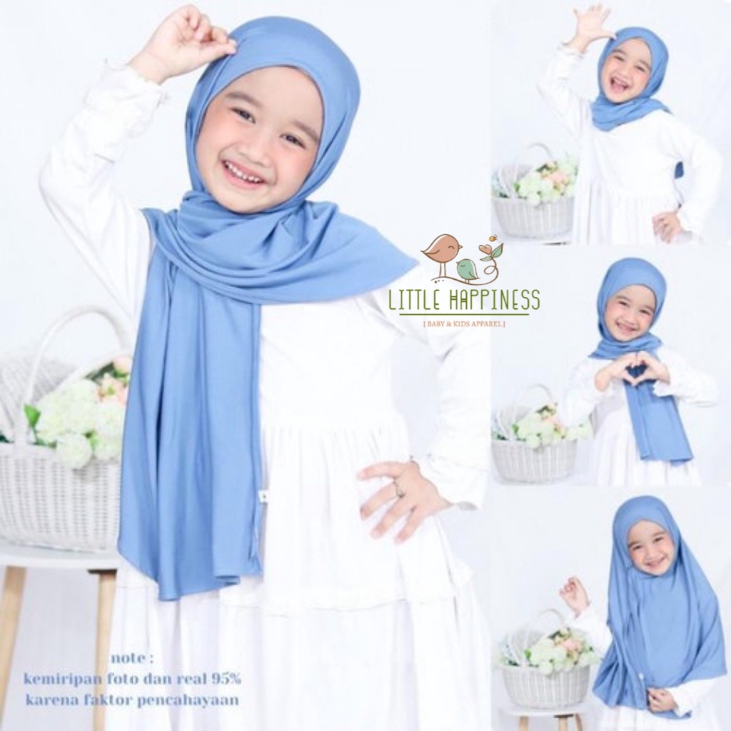 Pashmina Instan Anak Bahan Jersey Premium Usia 3 - 10 Tahun / JILBAB INSTAN ANAK