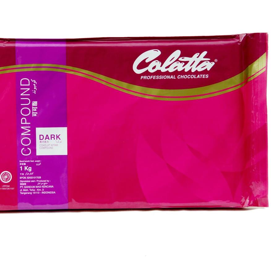 

☻ Cokelat Batang - Colatta Dark Chocolate Compound Kemasan 1kg !! ℮