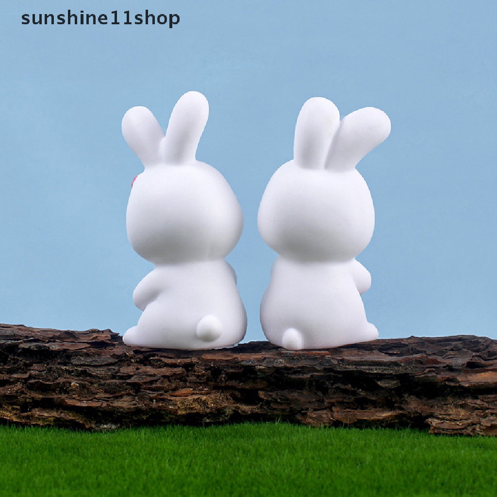 Sho Enamel Love Couple Kelinci Kue Hias Hiasan Valene's Day Rabbit Desktop Ornaments Aksesoris Lamaran N