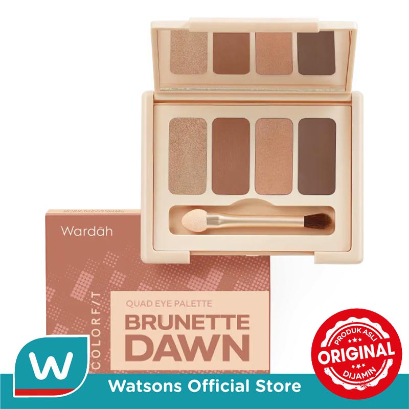 Wardah Colorfit Quad Eye Palette 01 Brunette Dawn