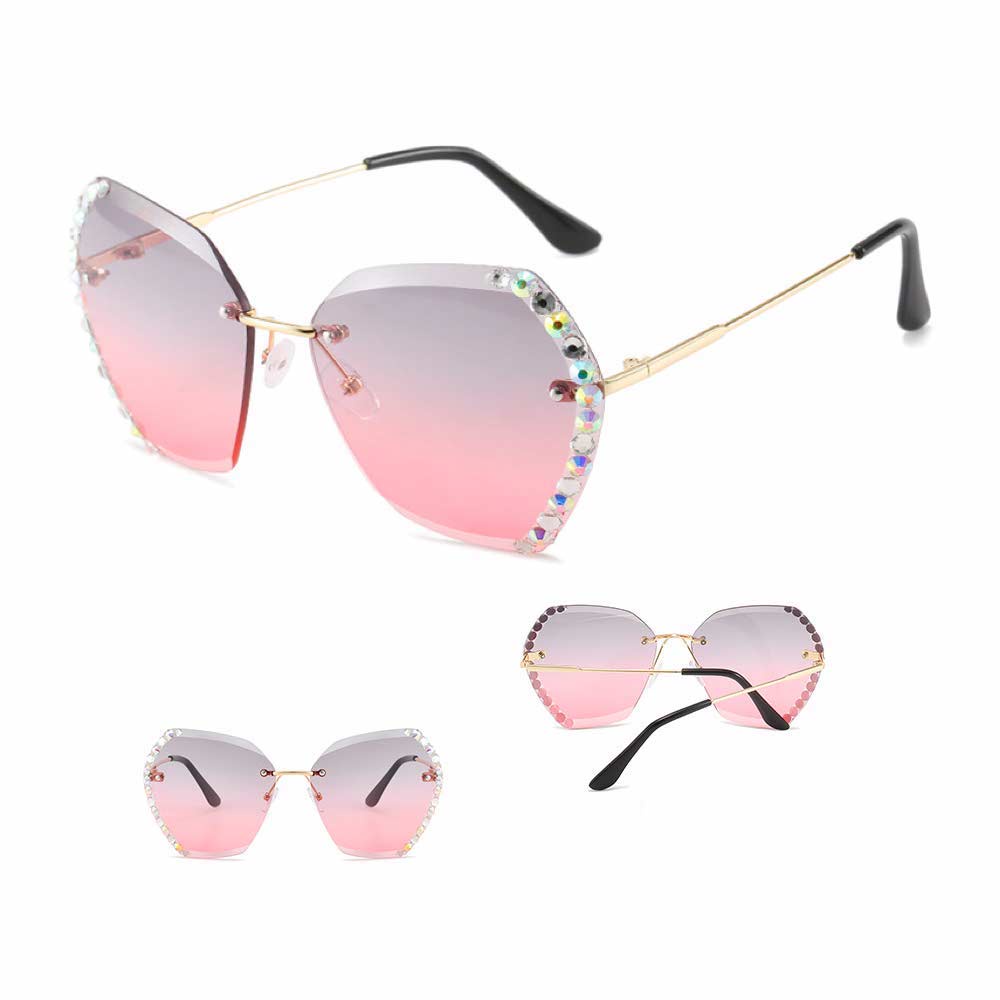 Kacamata UV400 [ Grey Pink ] Anti Radiasi - Sunglasses Wanita Korea - HM8158