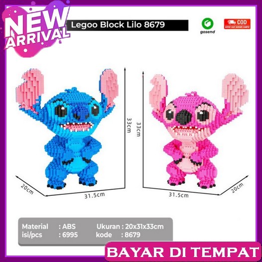 Nano Block Edukasi Anak Balok Susun Tk Paud Mainan Lego Smy  Nano Block Lilo Stitch 8678-9 - Bricks