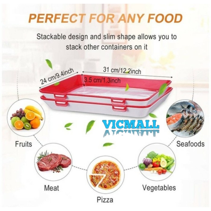 VICMALL - WADAH TRY VACUM SILICON/PENUTUP MAKANAN VACUM