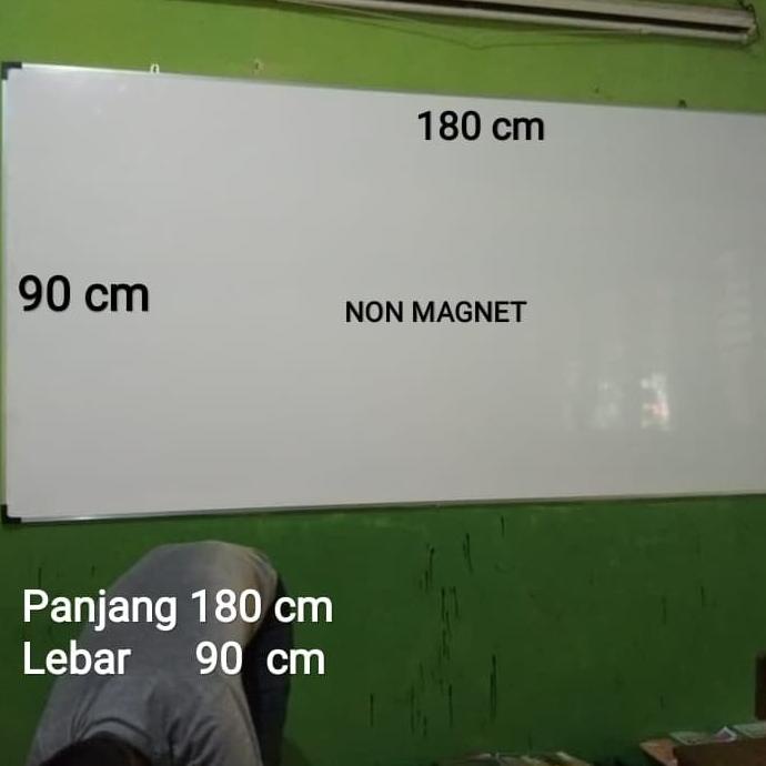 

Whiteboard besar 90 x 180 cm papan tulis 180 x 90 cm