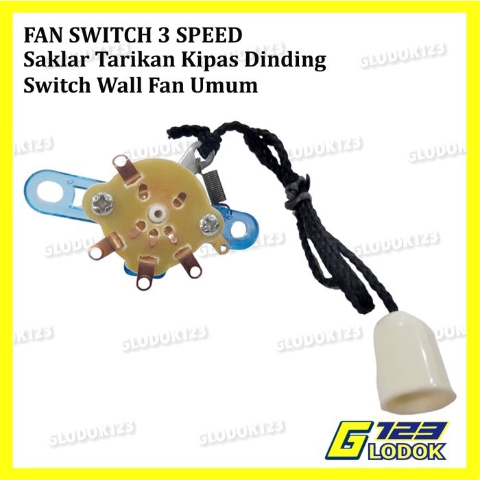 Switch Saklar Tarikan Dinamo Kipas Angin Wall Fan Dinding Gantung Umum