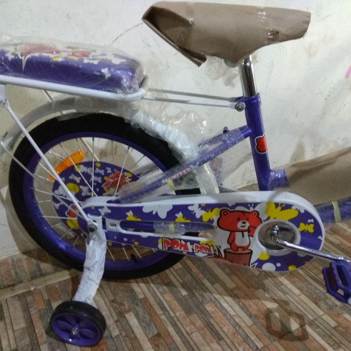 Sepeda Anak Perempuan 18 Inch United Pompom #Original