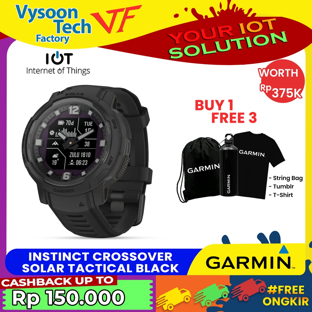 Garmin Instinct Crossover Solar Tactical Black