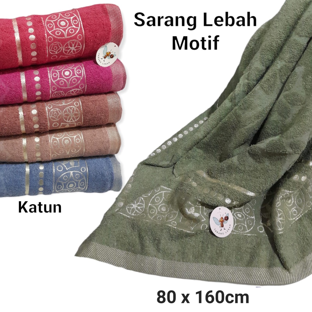 ATB Handuk Sarang Lebah Pantai / Healthy Home Uk 80 x 160 Katun Motif