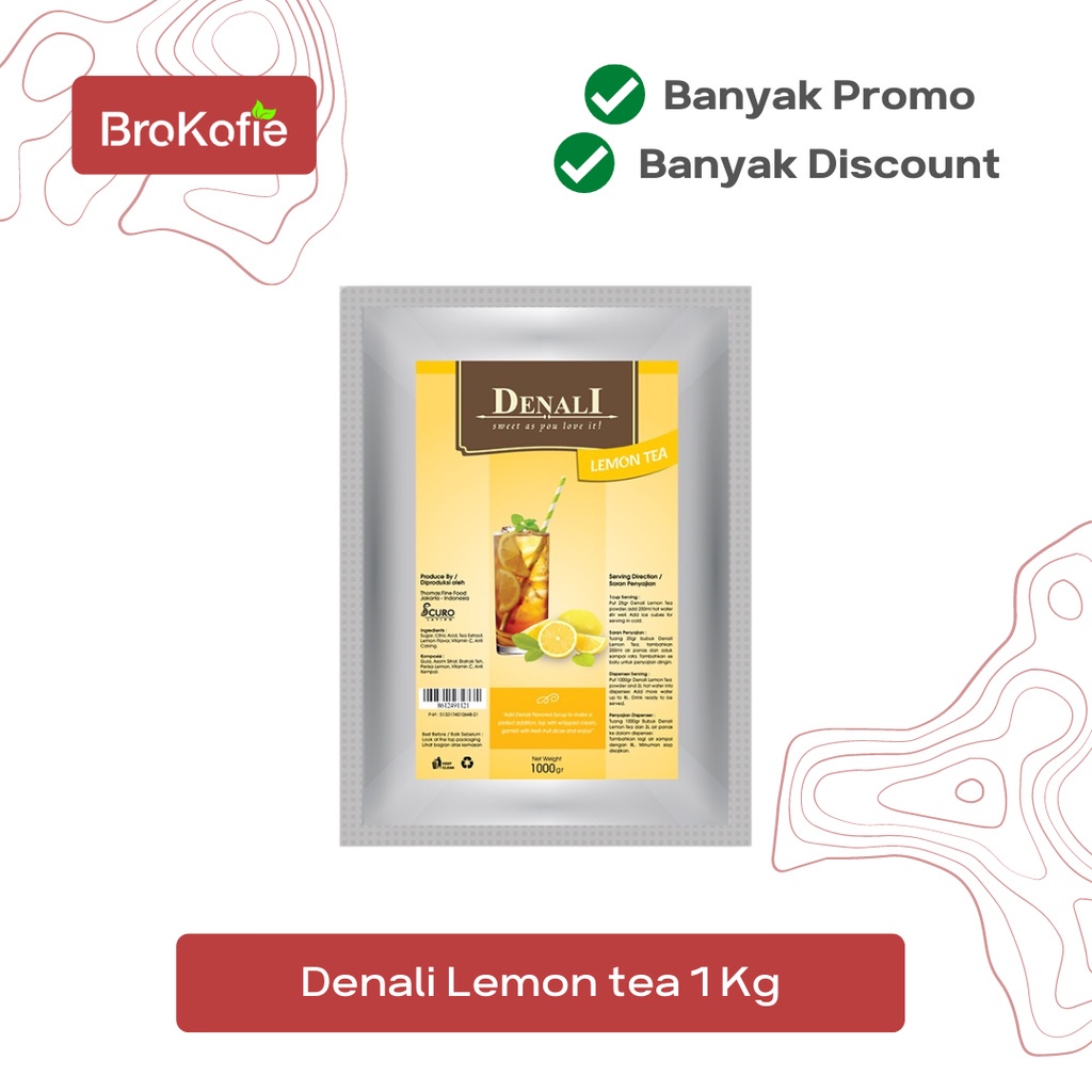 

Denali Powder Lemon Tea 1000g Promo Bubuk Minuman 1kg Premium Termurah