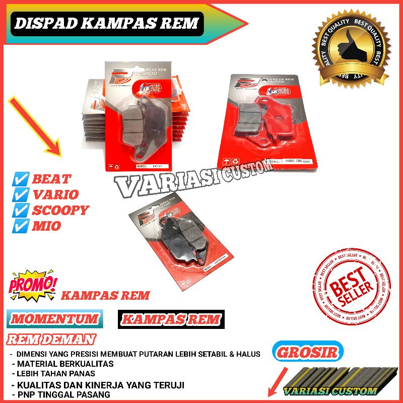 Discpad Kampas rem depan Beat Mio Pcx Vario 110/125/150