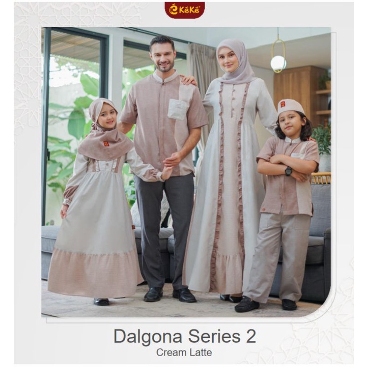 Sarimbit Family Premium Dalgona Series 2 Cream Latte by Keke|Sarimbit Terbaru 2023|Baju L3baran|Koko