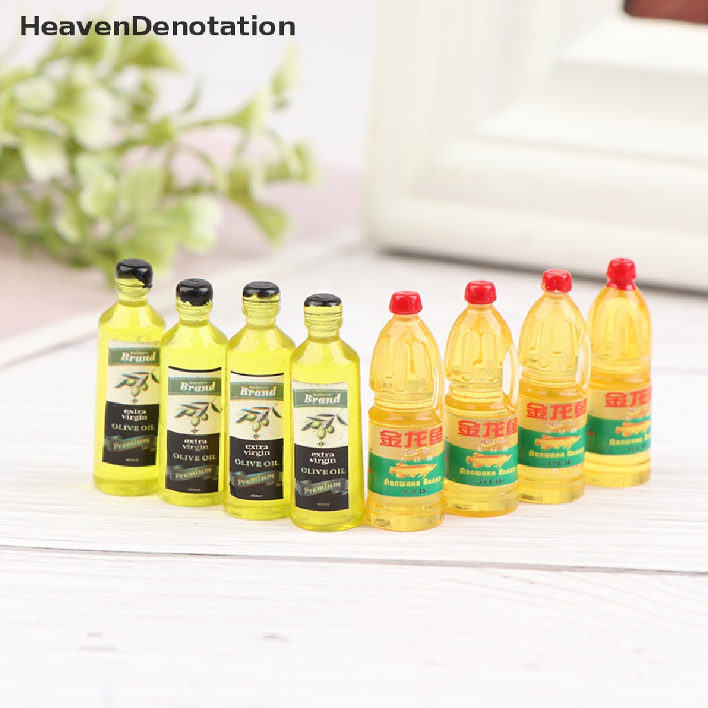 [HeavenDenotation] 6Pcs / set of Doll House Miniature Kitchen Olive Oil Set Kitchen Accessories HDV