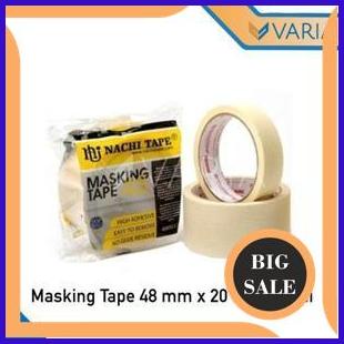 

perkakas Masking Tape Solasi Isolasi Lakban Kertas 2 Inch 48 mm x 20 Yard Nachi 1F3B23