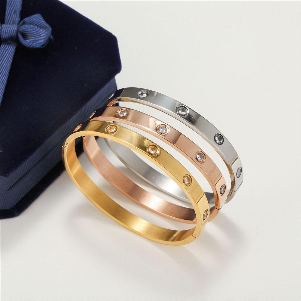 MXBEAUTY Cuff Bangles Kepribadian Temperamen Wanita Hadiah Pasangan Gelang Baja Titanium Dekorasi Wanita Bracelets