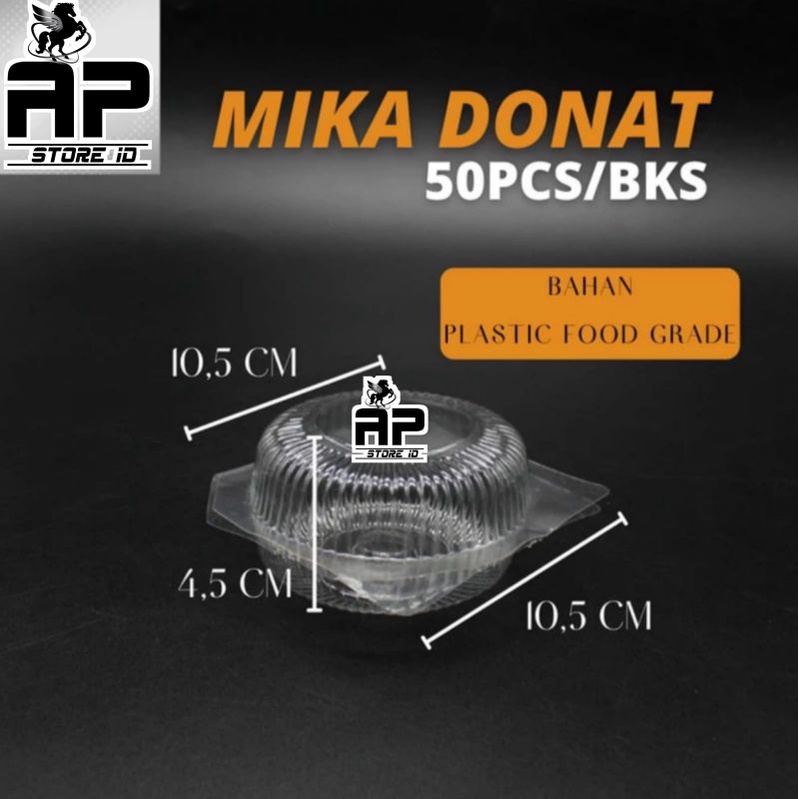 isi 50pcs Mika Donat Bulat / Tray Donat / Roti Kue Mika Donat