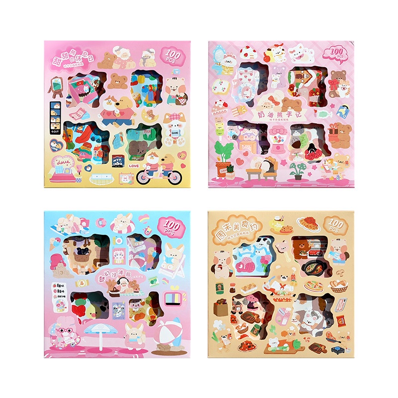 100 Pcs/Set Lucu Kartun Dongeng Mimpi Kartu Stiker Set Untuk Scrapbooking DIY Seni Kerajinan Dekorasi Tangan Akun Tahan Air Stiker Alat Tulis