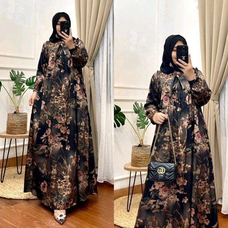 dress gamis silk premium lebaran