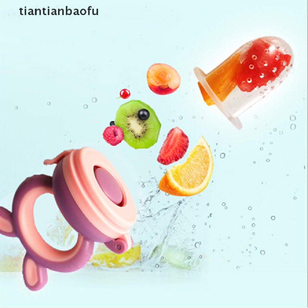 [tiantianbaofu] Teether silicone Dot Buah feeder nibbler feeder Penenang nipple Butik