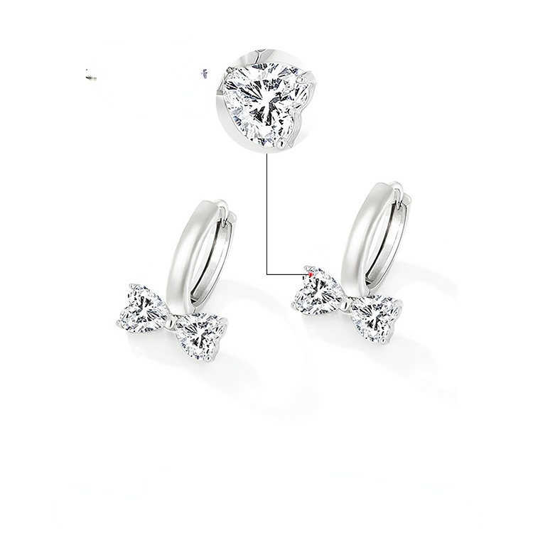 Anting Ikatan Simpul Silver S925 Mewah Ear Studs Ear Buckle Untuk Wanita Gadis Aksesori