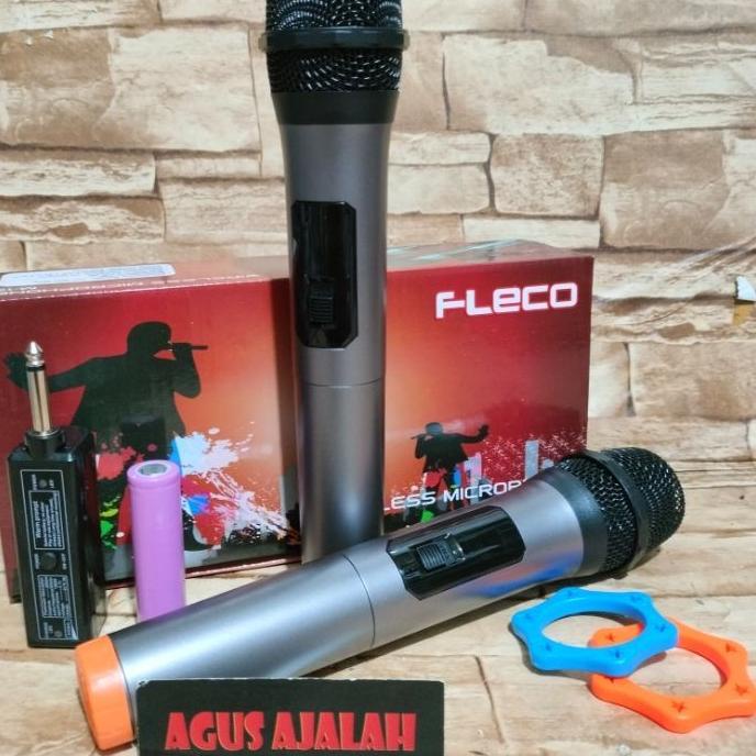 ♝ Cod mic double wireless fleco m13 paket 2 microphone wireless 100℅ original mic wireless 2 mic mic