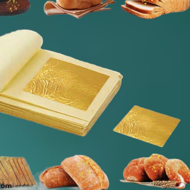 

✧ GOLD EDIBLE LEAF SHEET KERTAS MAS FOOD GRADE 24K 10Lembar ۝