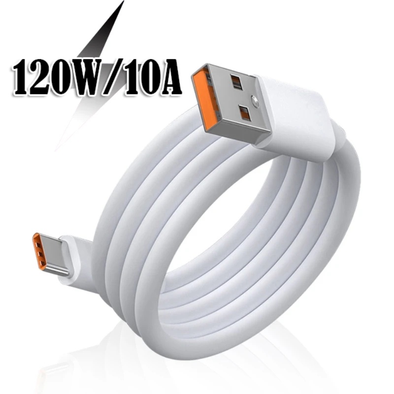 Kabel Super Cepat USB C 10A 120W/kabel Data Kabel Charger USB C Fast Charging