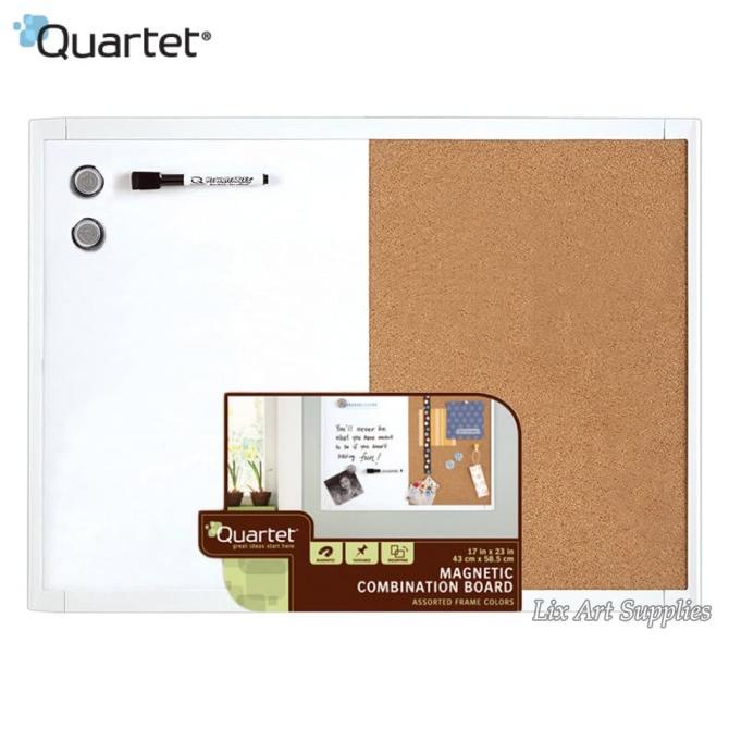 

QUARTET White Frame Combination Board 43 x 58 cm -Whiteboard Corkboard
