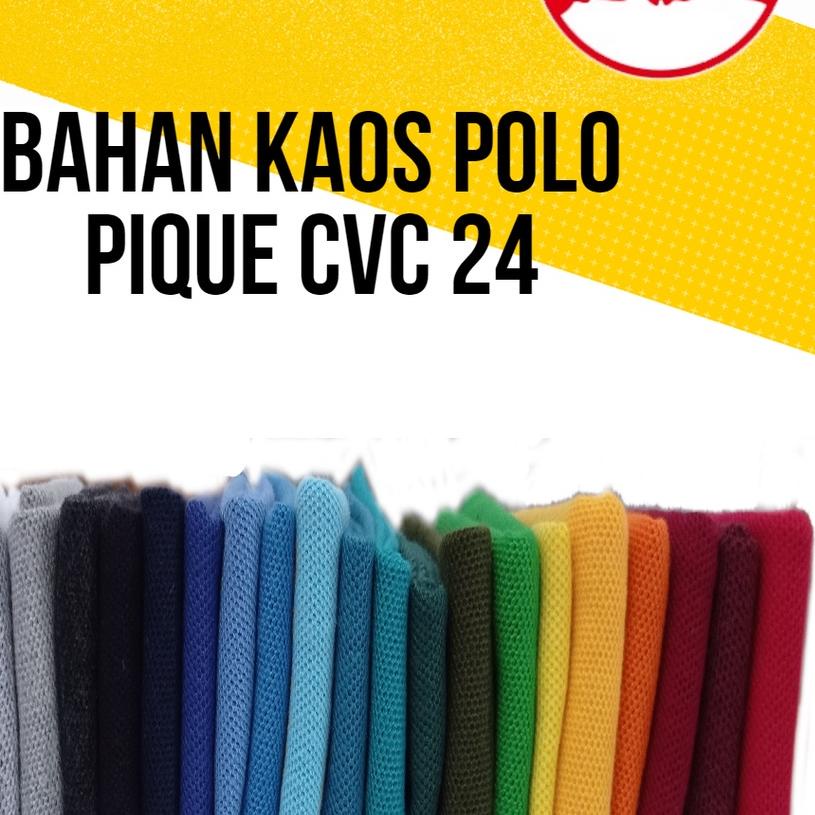 ⅍ Pique/Lacoste CVC 24s per KG | Bahan Kain Kaos Polo /Kaos Krah ➧