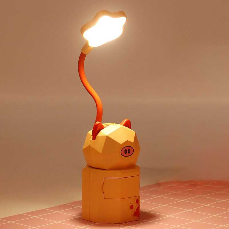 (BISA COD) FTIHSHP DianDi Lampu Meja Belajar USB Desk Lamp Desain Unik 0.6W Warm White - YC5806