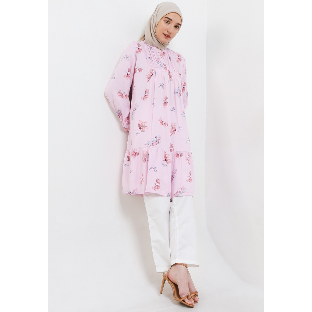 MFMW Kayako Tunik Pink Motif Bunga