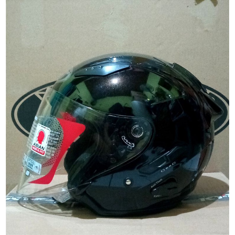 HELM KYT GALAXY FLAT R BLACK GLOSSY