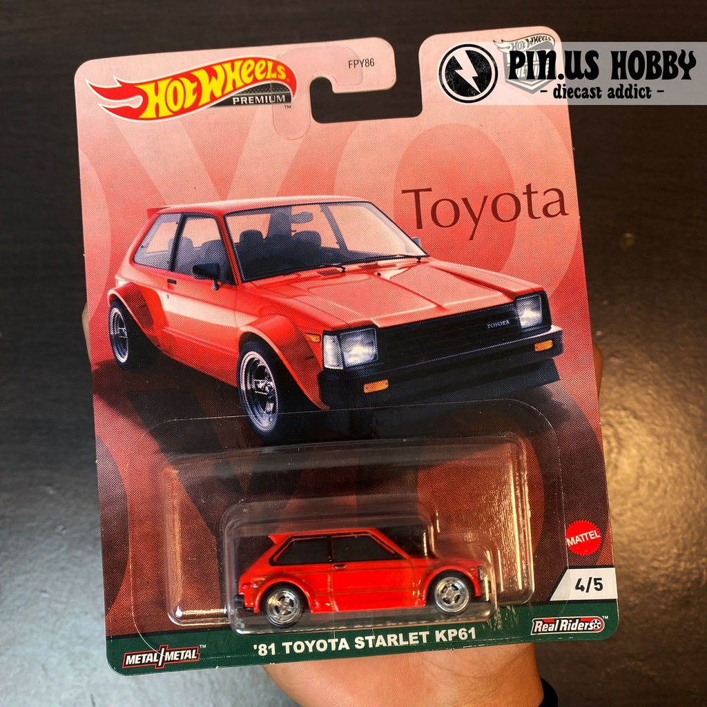 HOT WHEELS TOYOTA STARLET TOYOTA SERIES ORIGINAL HOTWHEELS by MATTEL DIECAST 1:64 HOT WHEELS TOYOTA 