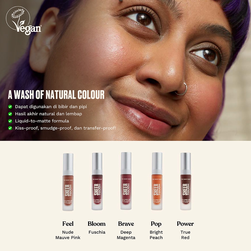 The Body Shop Sheer Touch Lip And Cheek Tint Pop 8ml