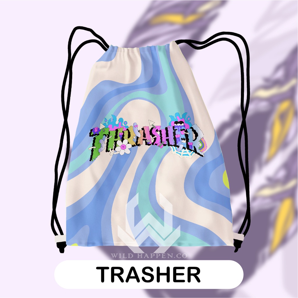 Tas Serut / String Bag Full Print Thrasher