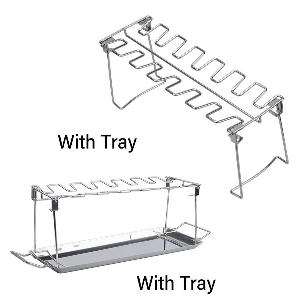 Solighter Kaki Ayam Wing Grill Tray Kualitas Tinggi Stainless Steel BBQ Aksesoris Sayap Ayam Rak Masak