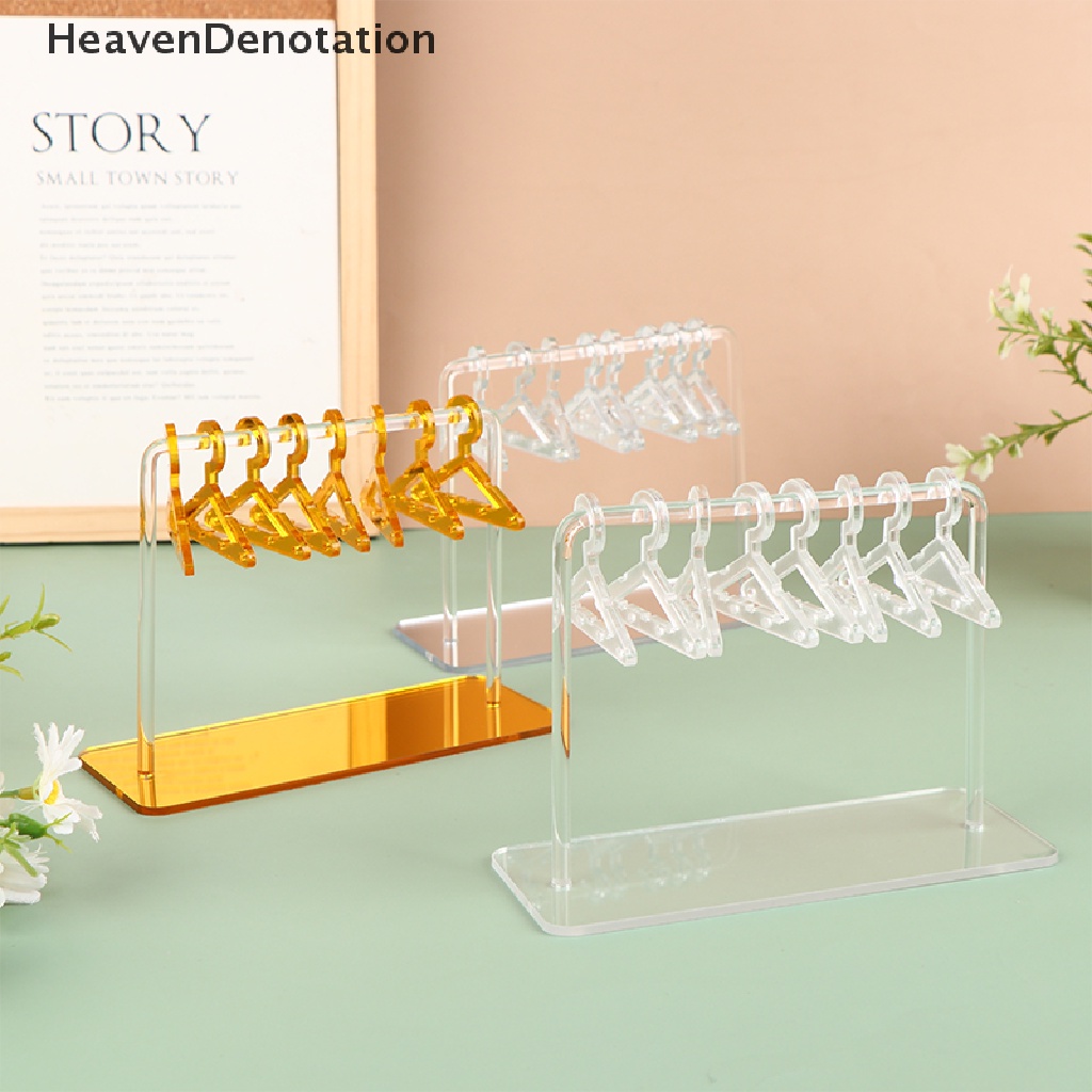 [HeavenDenotation] Kreatif Pribadi Gantungan Baju Bentuk Akrilik Anting Holders Tabletop Jewelry Display Organizers HDV