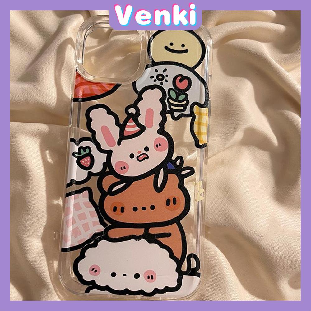 Case For iPhone 11 Soft TPU Clear Space Case Cute Cartoon Animals Case Plating Buttons Camera Protection Shockproof For iPhone 14 13 12 11 Plus Pro Max 6 7 8 Plus XR XS