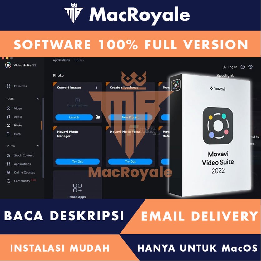 [MacOS] Movavi Video Suite Full Version Lifetime Full Garansi - Suite lengkap untuk editing video konversi dan perekaman di MacOS