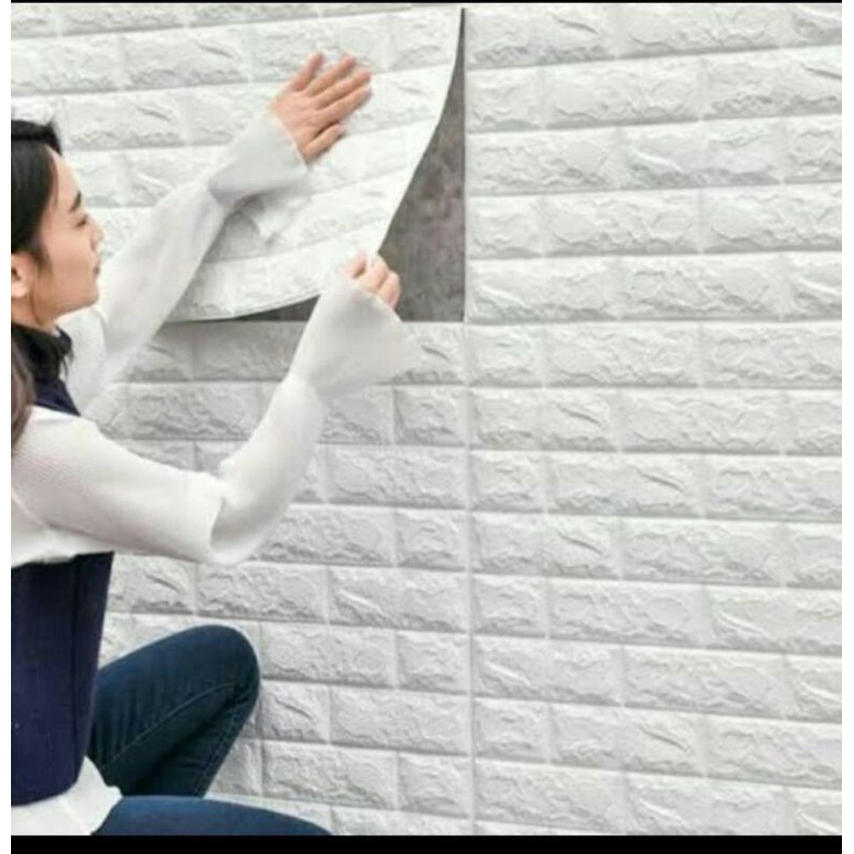 wallpaper dinding batu bata 70 x 77cm