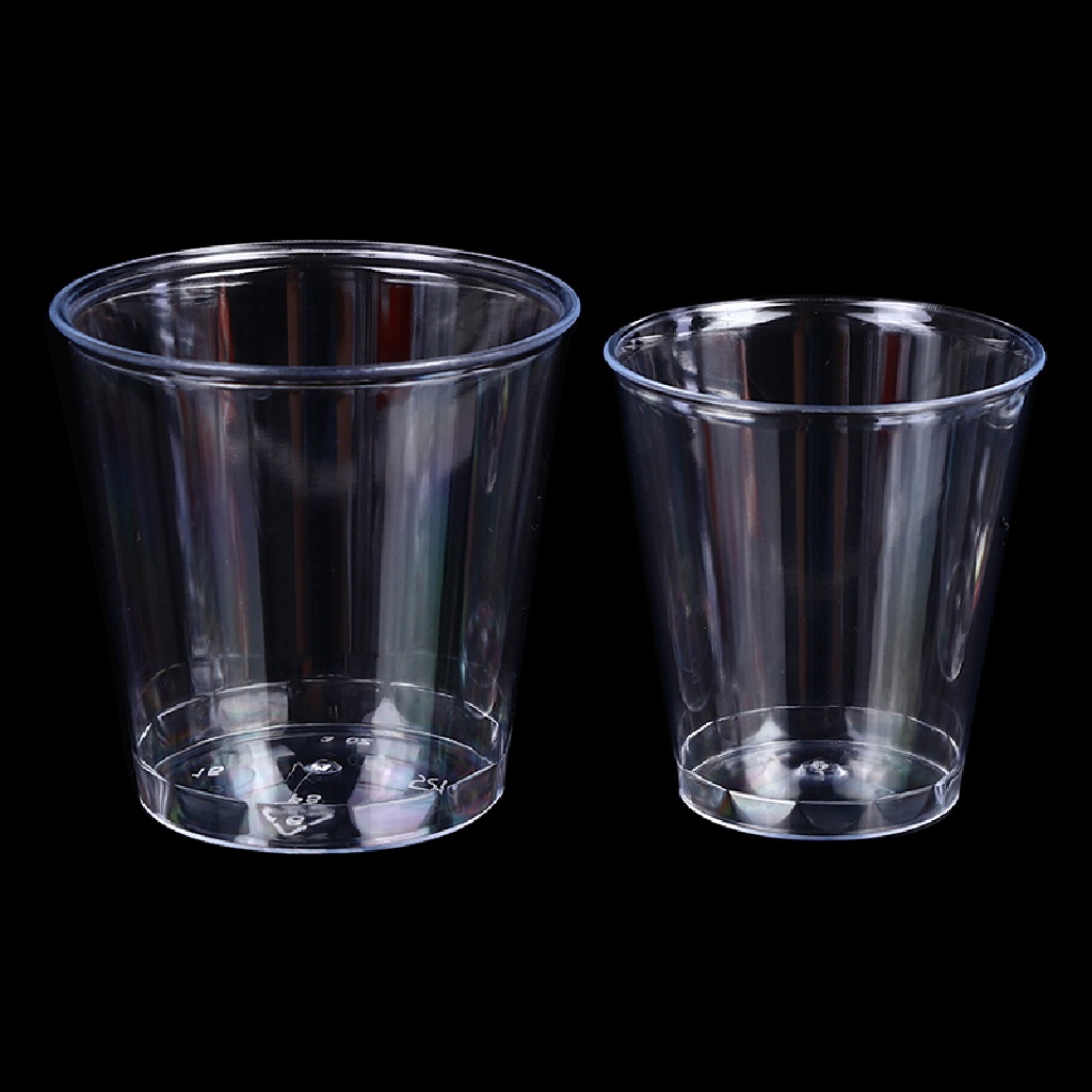 [HeavenDenotation] 30 / 36 / 50Pcs Mini Clear Plastic Shot Glasses Jelly Cup Plastique Tumblers HDV
