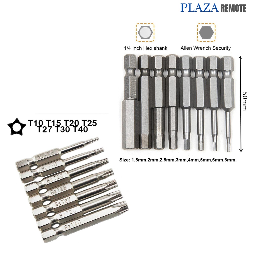 MATA OBENG TORX BINTANG / HEX SHANK MAGNETIC 8IN1 50MM