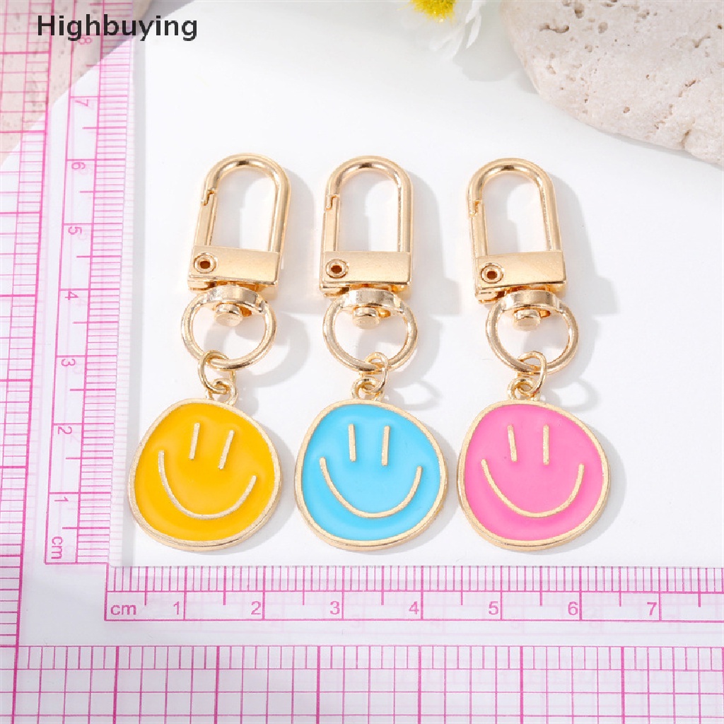 Hbid Fashion Putaran Tidak Teratur Wajah Senyum Gantungan Kunci Key Ring Untuk Wanita Hadiah Kartun Tas Telepon Mobil Accessorie Perhiasan Glory