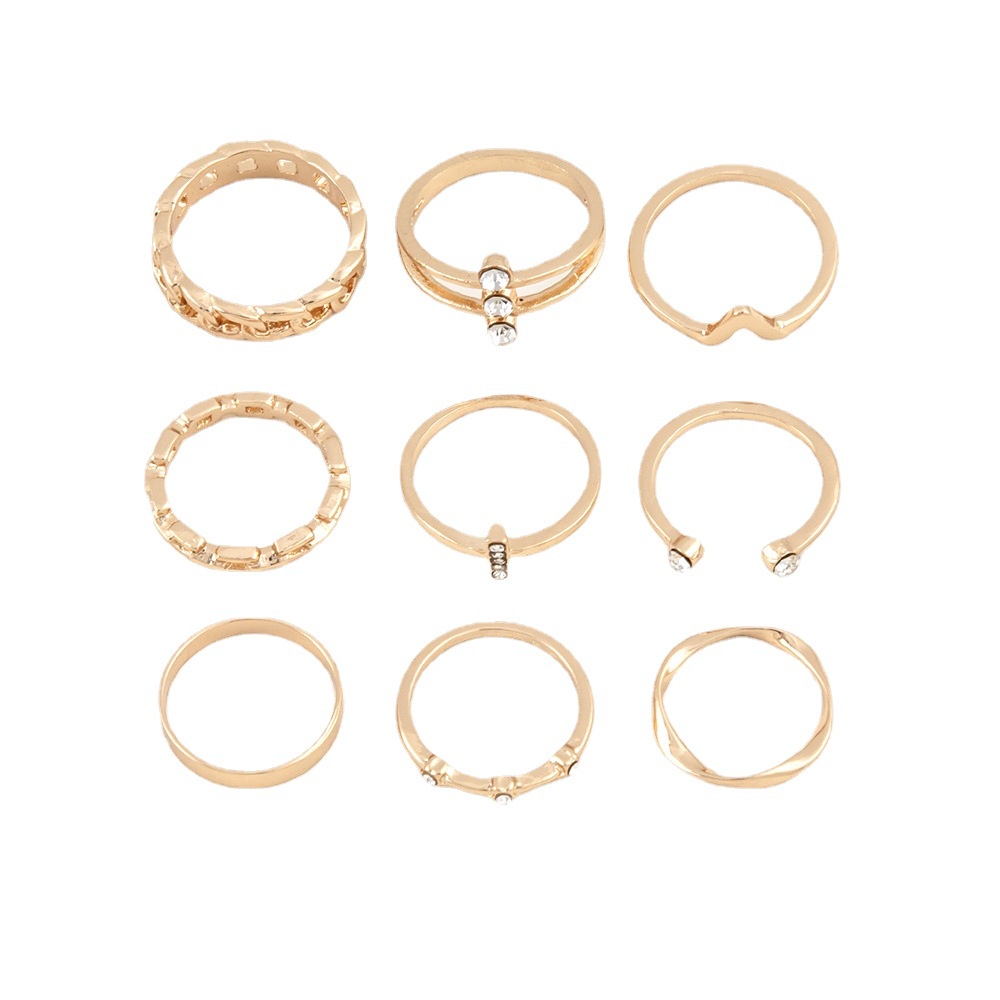 Kualitas Tinggi 2cross Huruf V Adonan Goreng Memutar Pembukaan Cincin Euramerican Ins Gaya Keren Tren Sederhana