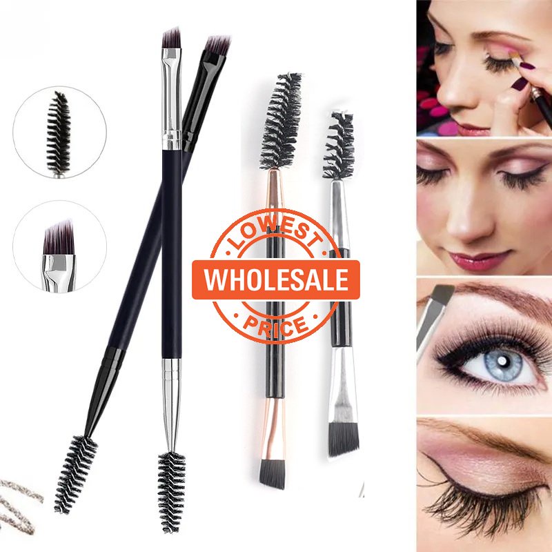 [Grosir] Batang Panjang Spiral Eyelash Brush Makeup Brush Mini Bevel Scroll Brush Serbaguna Double-Head Eyelash Brush Sikat Alis