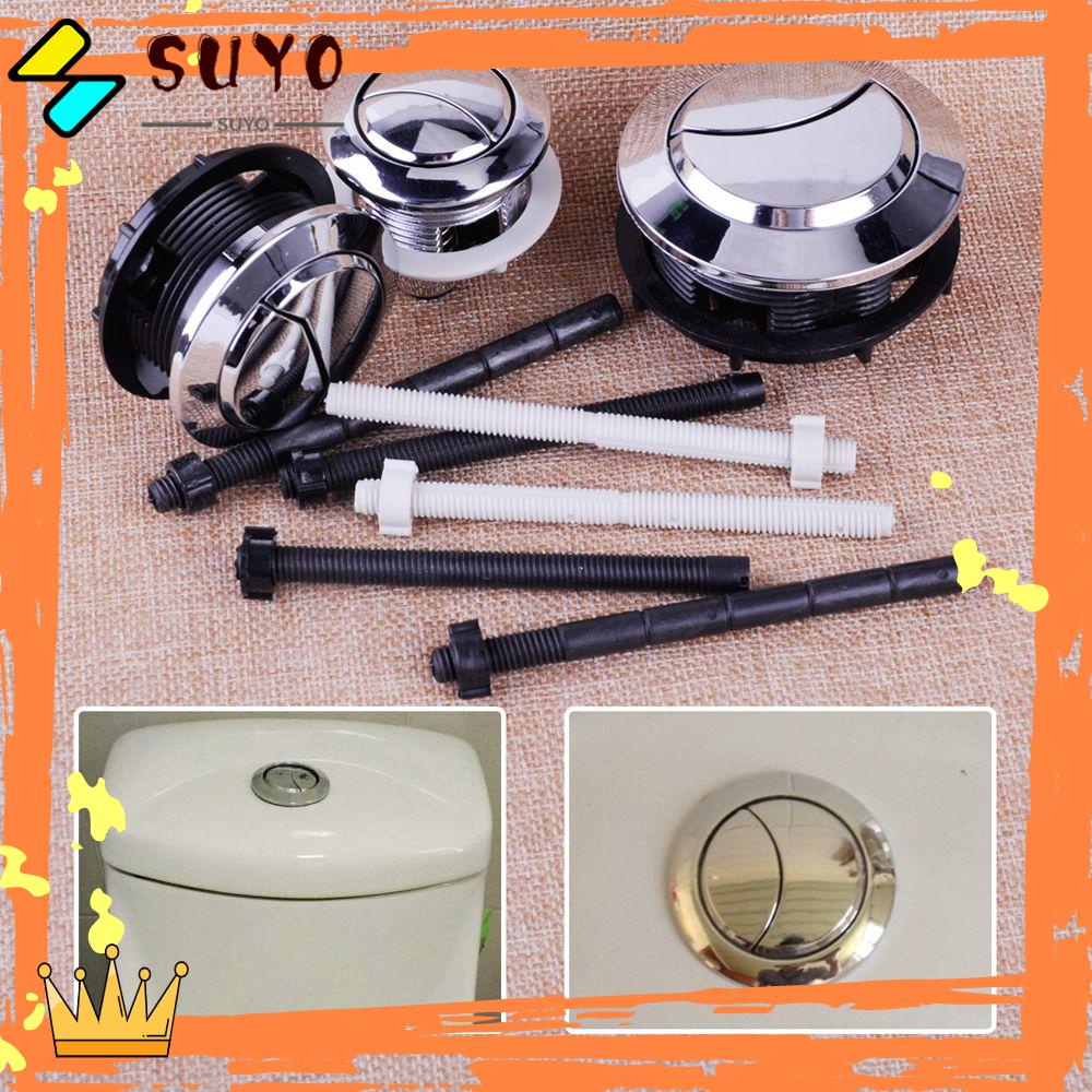 Suyo Alat Siram Tombol Tangki Air Commode Button Cistern Lid Rod Plastic Dual Flush