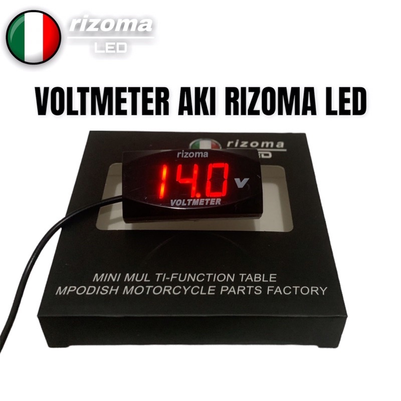 Voltmeter Amper ACCU Aki Volt Meter Original Merk RIZOMA