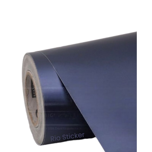Skotlet biru navy matte doff metalik 1 meter